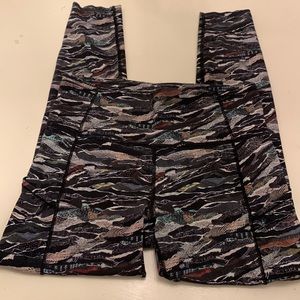 Lululemon fast and free leggings.     Inseam 25”